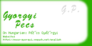 gyorgyi pecs business card